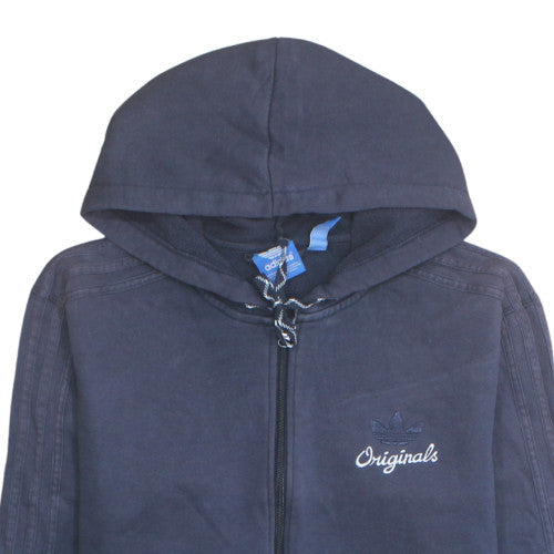 Additional view of adidas Men's Blue Full Zip Hoodie Originals Logo, size M