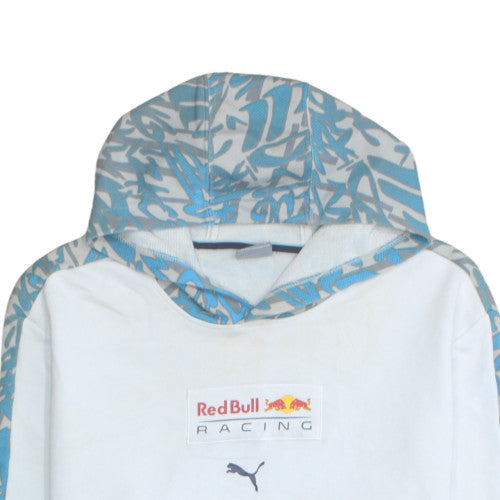 Puma Red Bull Racing Men's White Blue XL Pullover Hoodie