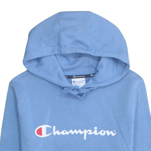 Champion Men's Blue Pullover Hoodie Size S Logo Fleece Sportswear