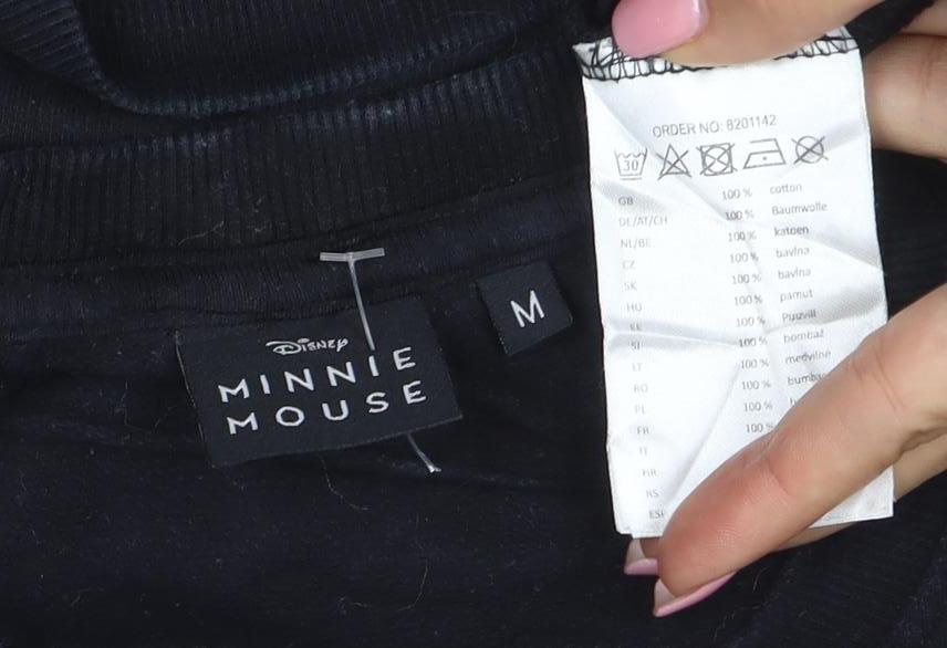 Disney Minnie Mouse Womens Black M Pullover Sweatshirt