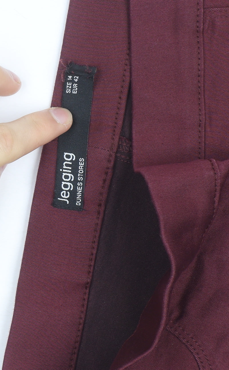 Dunnes Stores Women's Red Jegging Size 14 Slim Fit Stretch Jeans