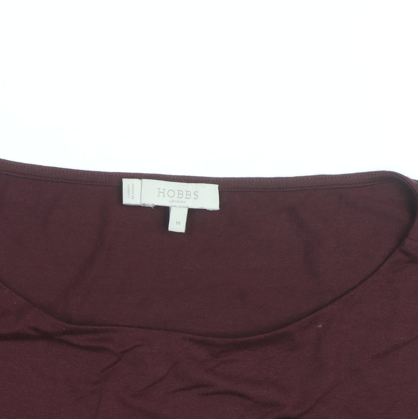 Hobbs Women Red Bell Sleeve Viscose Jersey Blouse Size M