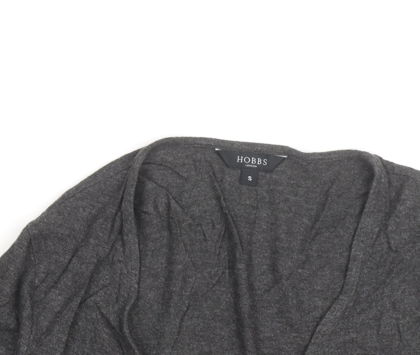 Hobbs Women’s Grey Wrap Jersey Blouse Long Sleeve Size S