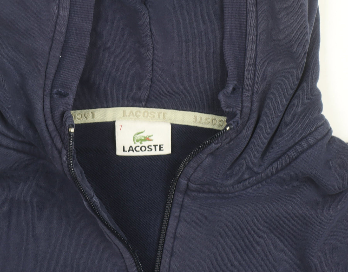 Lacoste Men's Blue Full Zip Hoodie 2XL Regular Fit Cotton Blend
