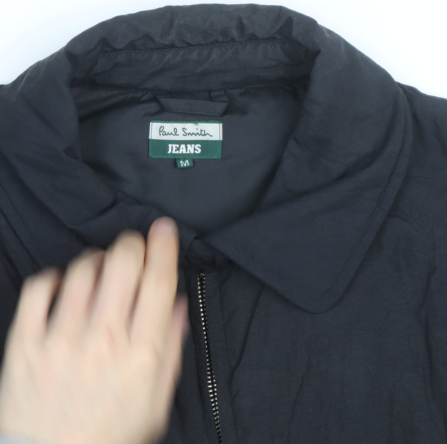 Paul Smith Jeans Men's Black Nylon Lined Zip Jacket Size M