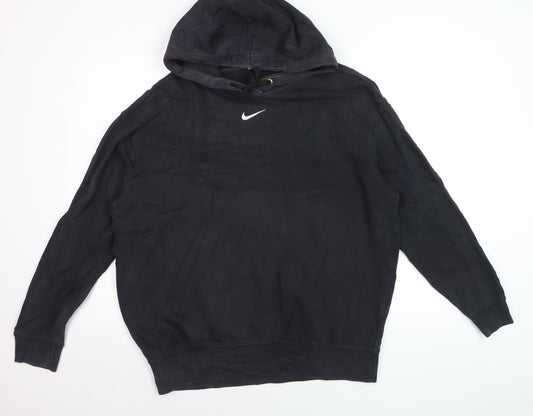 Nike Men's Black Pullover Hoodie Size S Regular Fit Sports Style