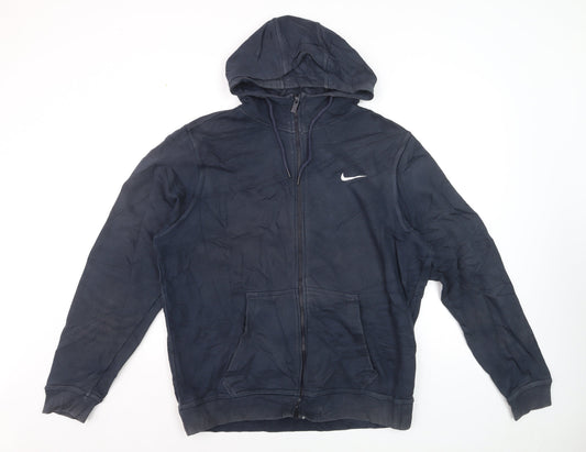 Nike Men's Blue Full Zip Hoodie L Lightweight Sportswear