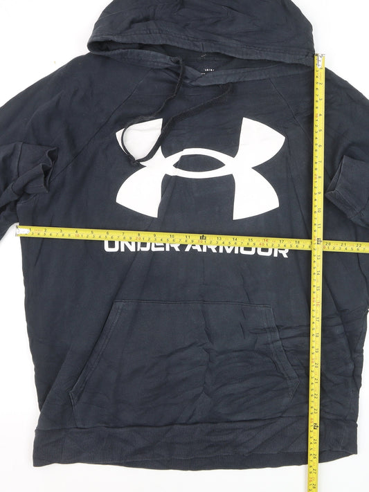 Under Armour Mens Black Pullover Hoodie Large Fleece Sportswear