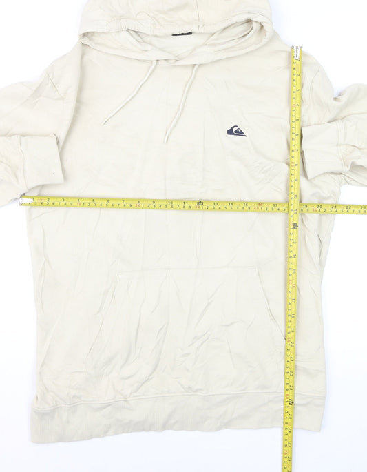 Quiksilver Men’s Beige Pullover Hoodie XL Cotton Blend