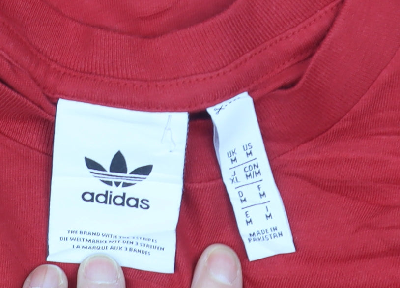Additional view of Adidas Men’s Red Short Sleeve Sports T-Shirt, size M