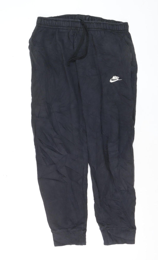Nike Men's Black Fleece Jogger Trousers Size M Regular Fit