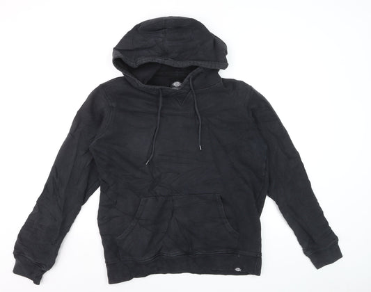 Dickies Men's Black Pullover Hoodie Medium Regular Fit Fleece