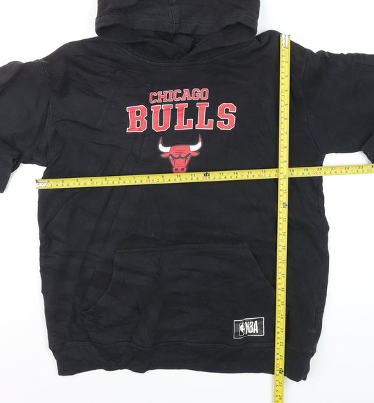 NBA Chicago Bulls Women's Black Hoodie Size 16 Pullover Sweatshirt