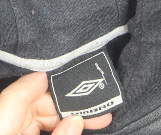 Umbro Men’s Black XL Pullover Hoodie Sports Logo Sweatshirt