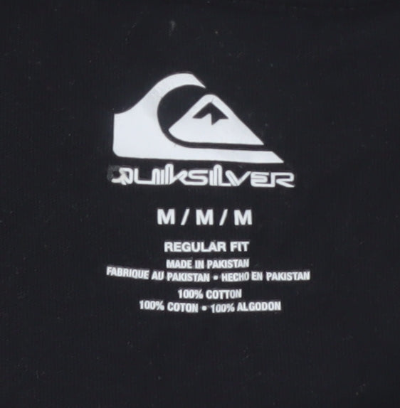 Quiksilver Men's Black Regular Fit Cotton Short Sleeve T-Shirt M