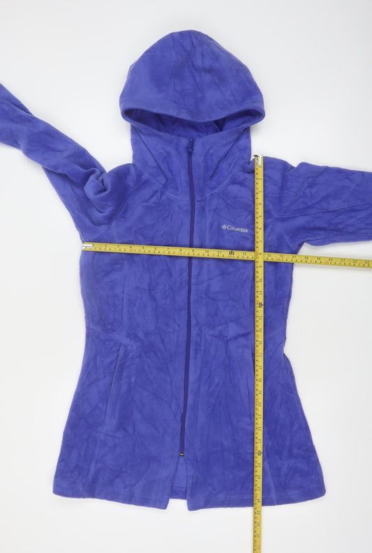 Columbia Women's Blue Fleece Full Zip Hoodie Jacket Size S