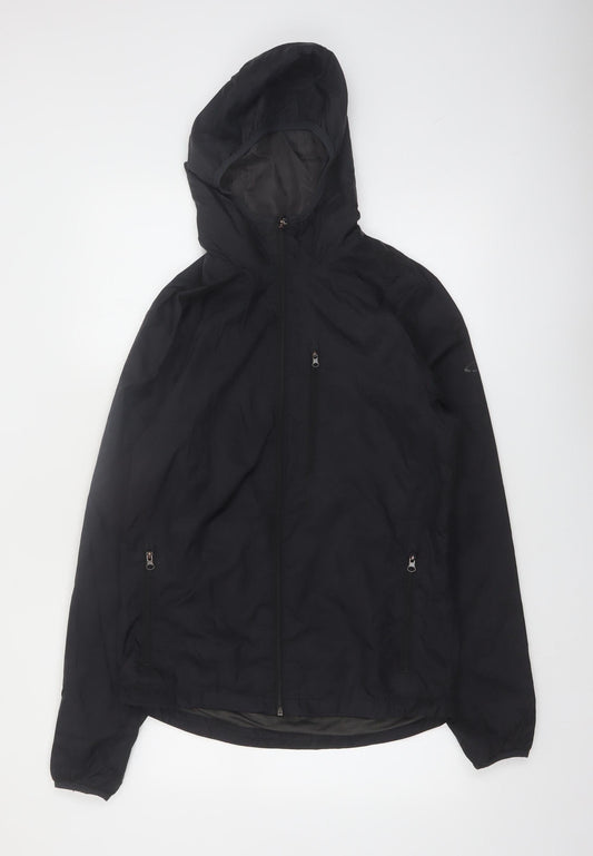 Champion Women's Black Windbreaker Jacket Size S Lightweight Hooded