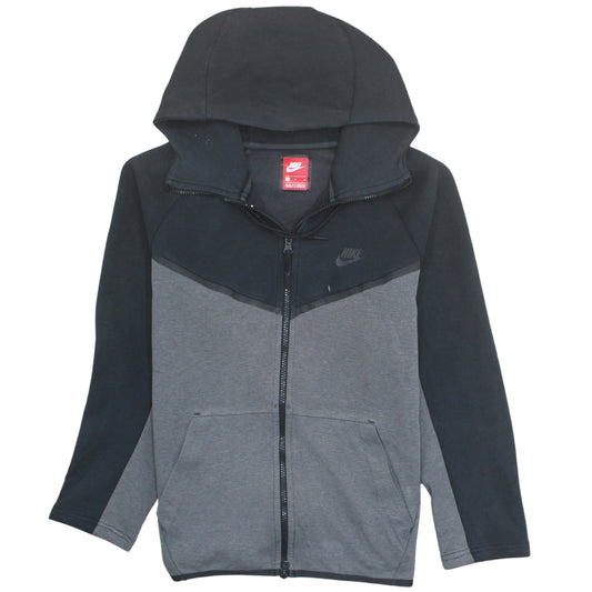 Nike Men’s Grey Full Zip Hoodie M Regular Fit Sportswear