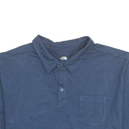 The North Face Men's Blue 2XL Short Sleeve Cotton Polo Shirt