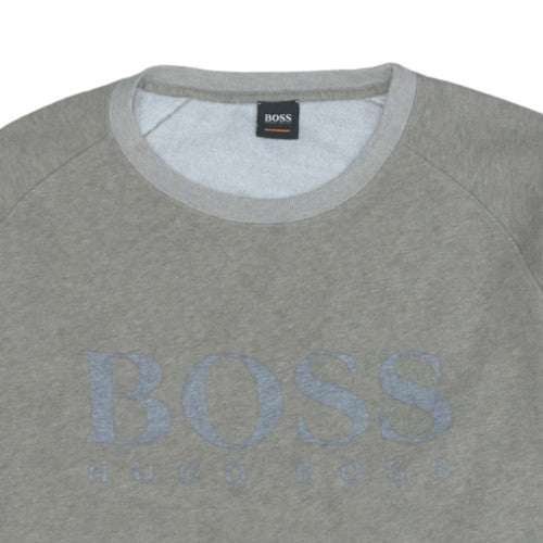 Hugo Boss Men's Grey 3XL Logo Pullover Sweatshirt