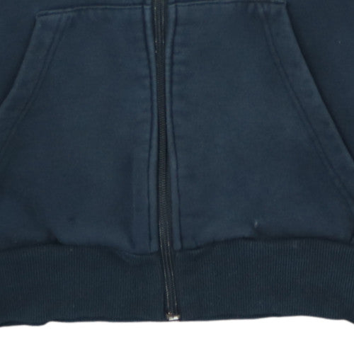 Additional view of Adidas Men's Blue Full Zip Hoodie, size S, Sports Fleece Essentials