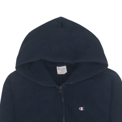 Champion Men's Blue Full Zip Hoodie XL Reverse Weave Cotton