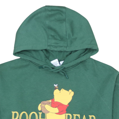 Disney Womens Green Winnie the Pooh Pullover Hoodie Size Small