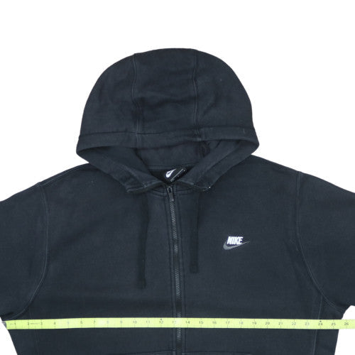 Nike Men's Black Full Zip Hoodie L Cotton Blend Fleece Sweatshirt