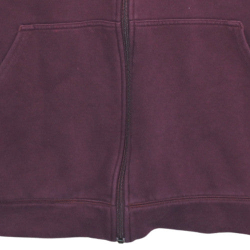 Adidas Men’s Purple Full Zip Hoodie L Sports Fleece Sweatshirt