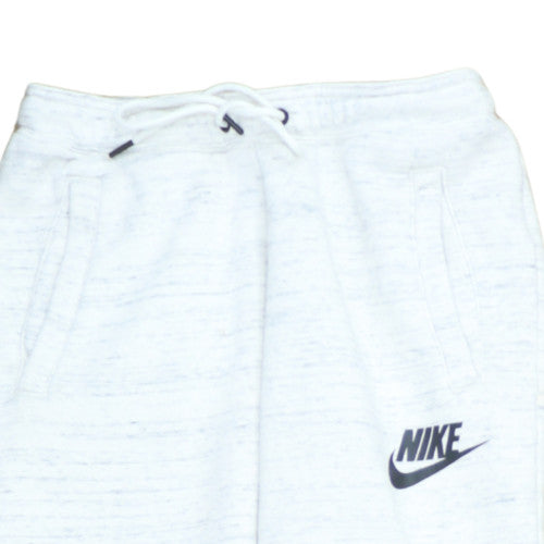 Nike Men White Small Jogger Sweatpants Cotton Blend