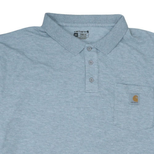 Carhartt Men's Grey 4XL Loose Fit Polo Shirt