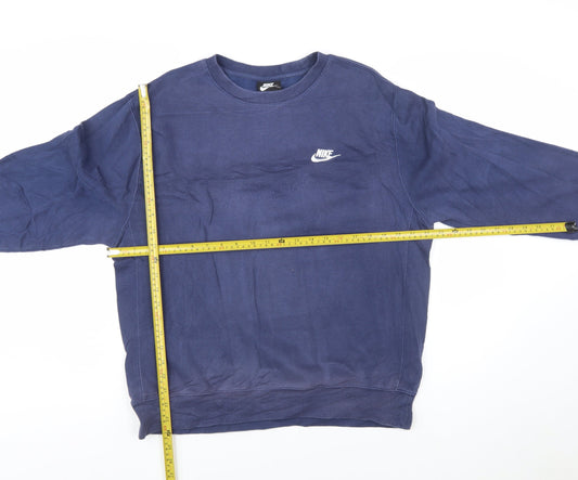 Nike Men's Blue Pullover Crew Neck Sweatshirt M Regular