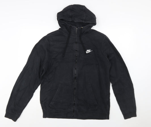 Nike Men's Black Full Zip Hoodie Sweatshirt Size M