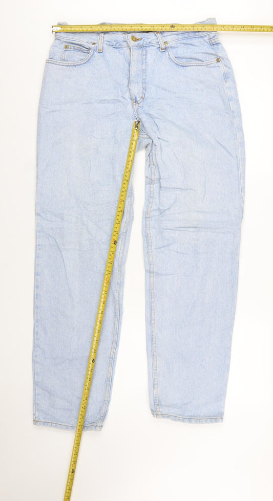 Lee Men's Blue Straight Leg Denim Jeans 33x32 Regular Fit