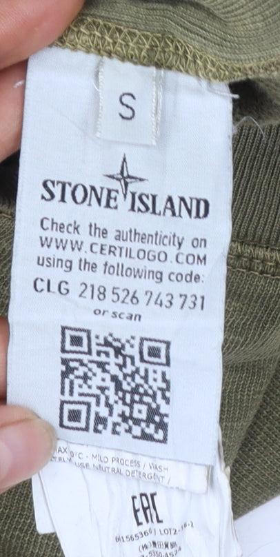 Stone Island Men's Green Regular Fit Sweatshirt Size S