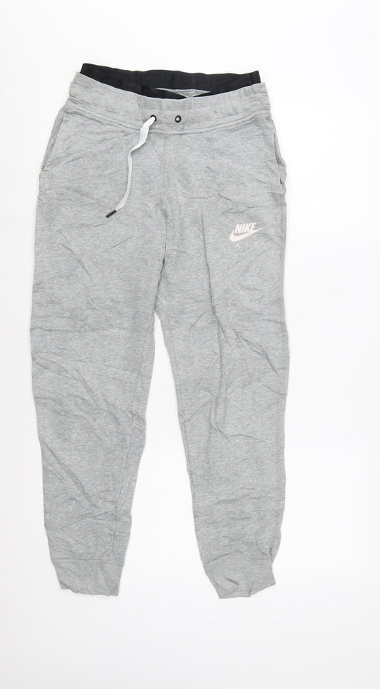 Nike Air Womens Grey Small Jogger Sweatpants Cotton Blend