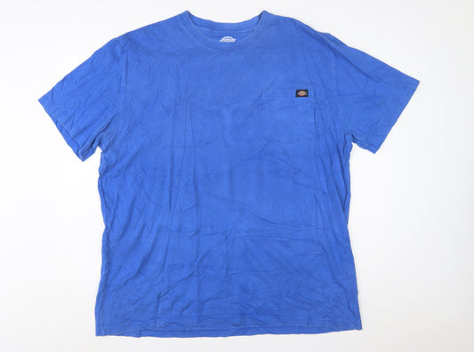 Dickies Men’s Blue XLT Crew Neck Cotton Work T-Shirt
