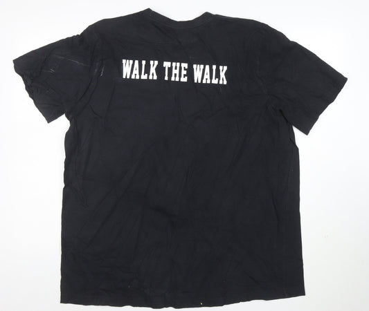 adidas Men’s Black XL Graphic Baseball T-Shirt IRWIN Walk The Walk