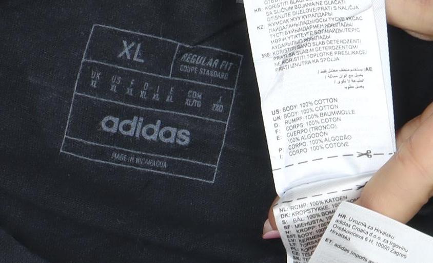 adidas Men’s Black XL Graphic Baseball T-Shirt IRWIN Walk The Walk