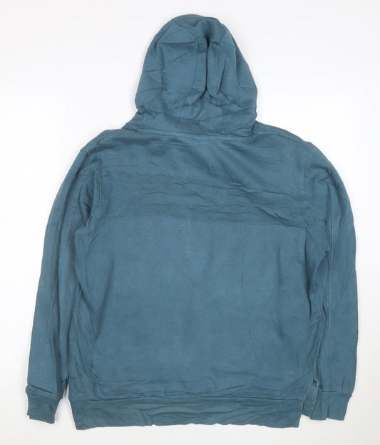 FILA Womens Blue Size 12 Pullover Hoodie 1911 Logo Cotton Blend