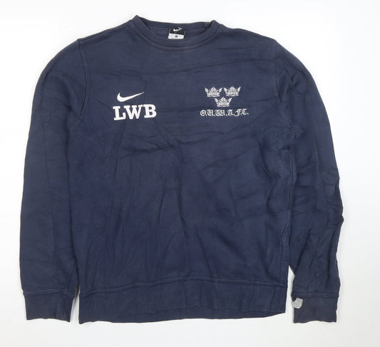 Nike Men's Blue Oxford Football Pullover Sweatshirt M