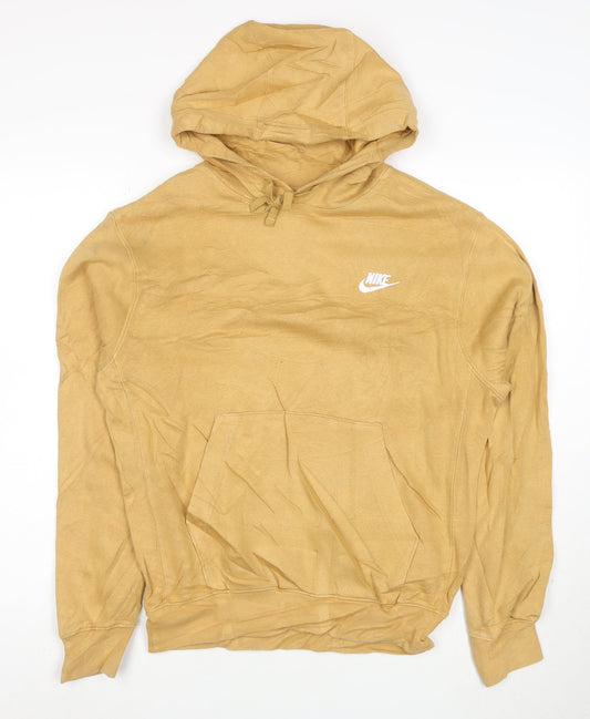 Nike Women’s Beige Pullover Hoodie XS Cotton Blend Casual Sweatshirt