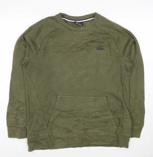 Nike Men's Green Pullover Sweatshirt M Regular Fit Crew Neck