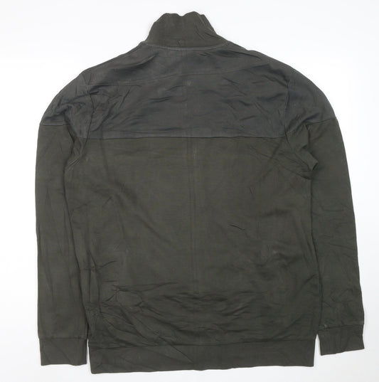 Hugo Boss Men's Green Full Zip Sweatshirt Size L Regular Fit