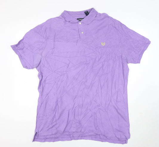 Chaps Men’s Purple Cotton Short Sleeve Polo Shirt XL