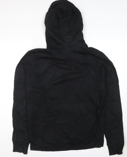Champion Men's Black Pullover Hoodie Medium Fleece Sweatshirt