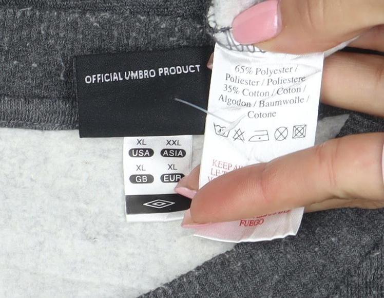 Umbro Men’s Grey XL Pullover Crew Neck Sweatshirt