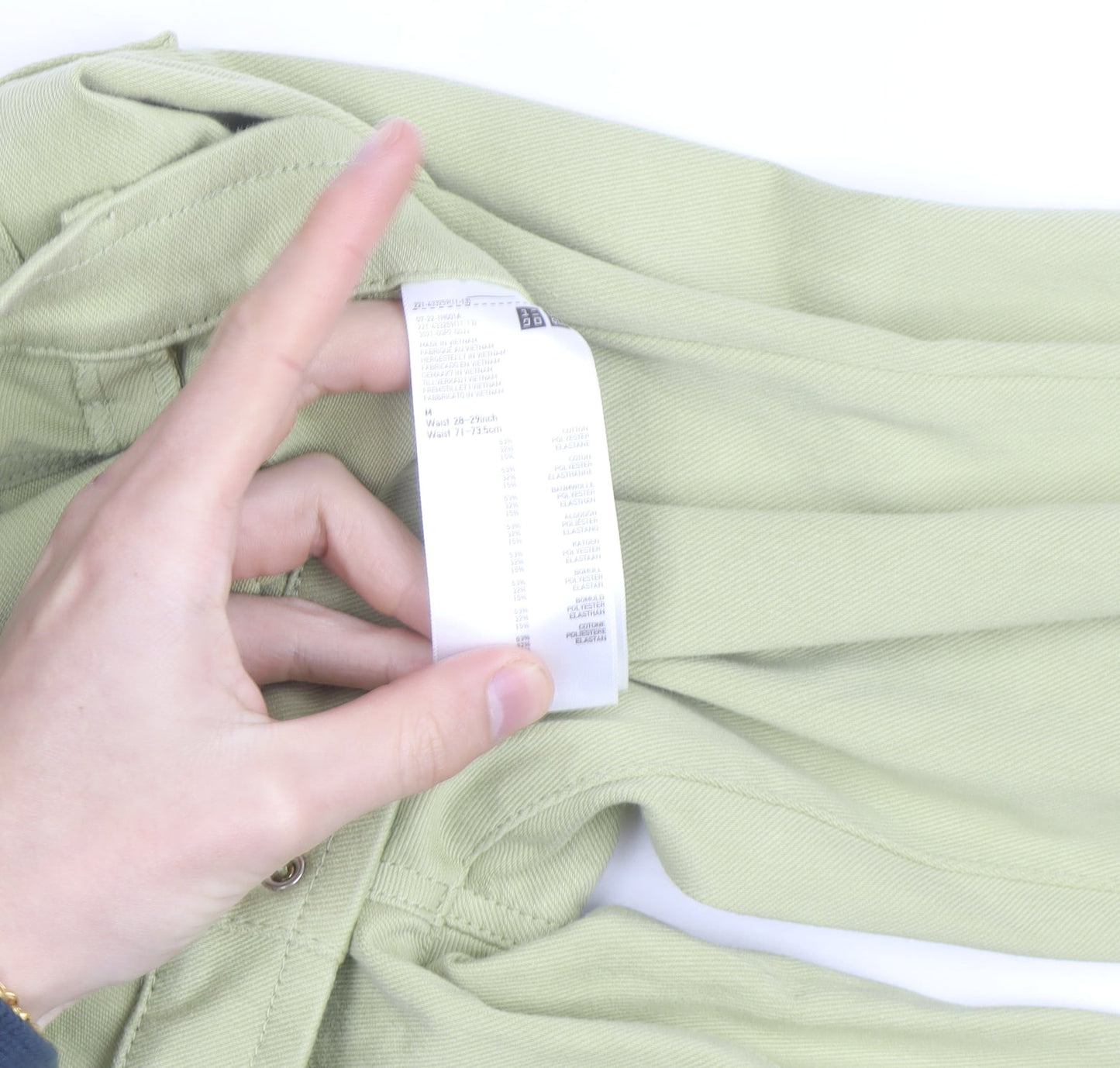 Uniqlo Womens Green Cotton Stretch Skinny Jeggings Size M