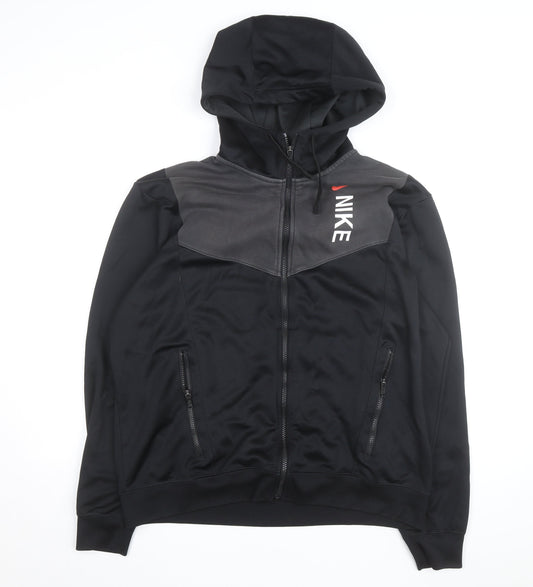 Nike Men's Black Full Zip Sports Hoodie Size L