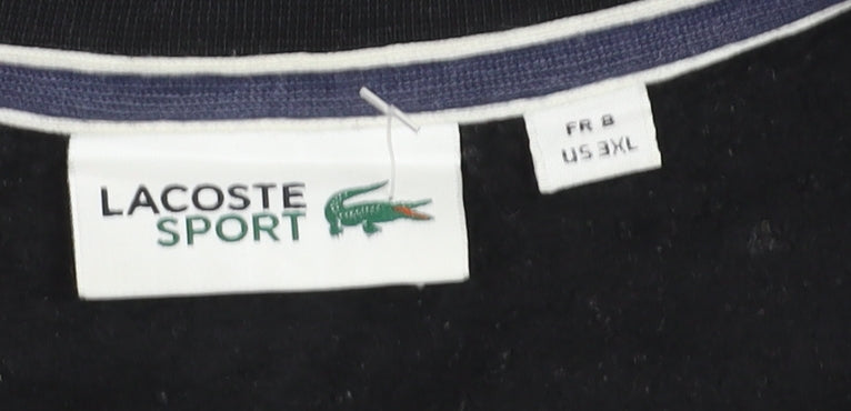 Lacoste Sport Men’s Black 3XL Pullover Crew Neck Sweatshirt